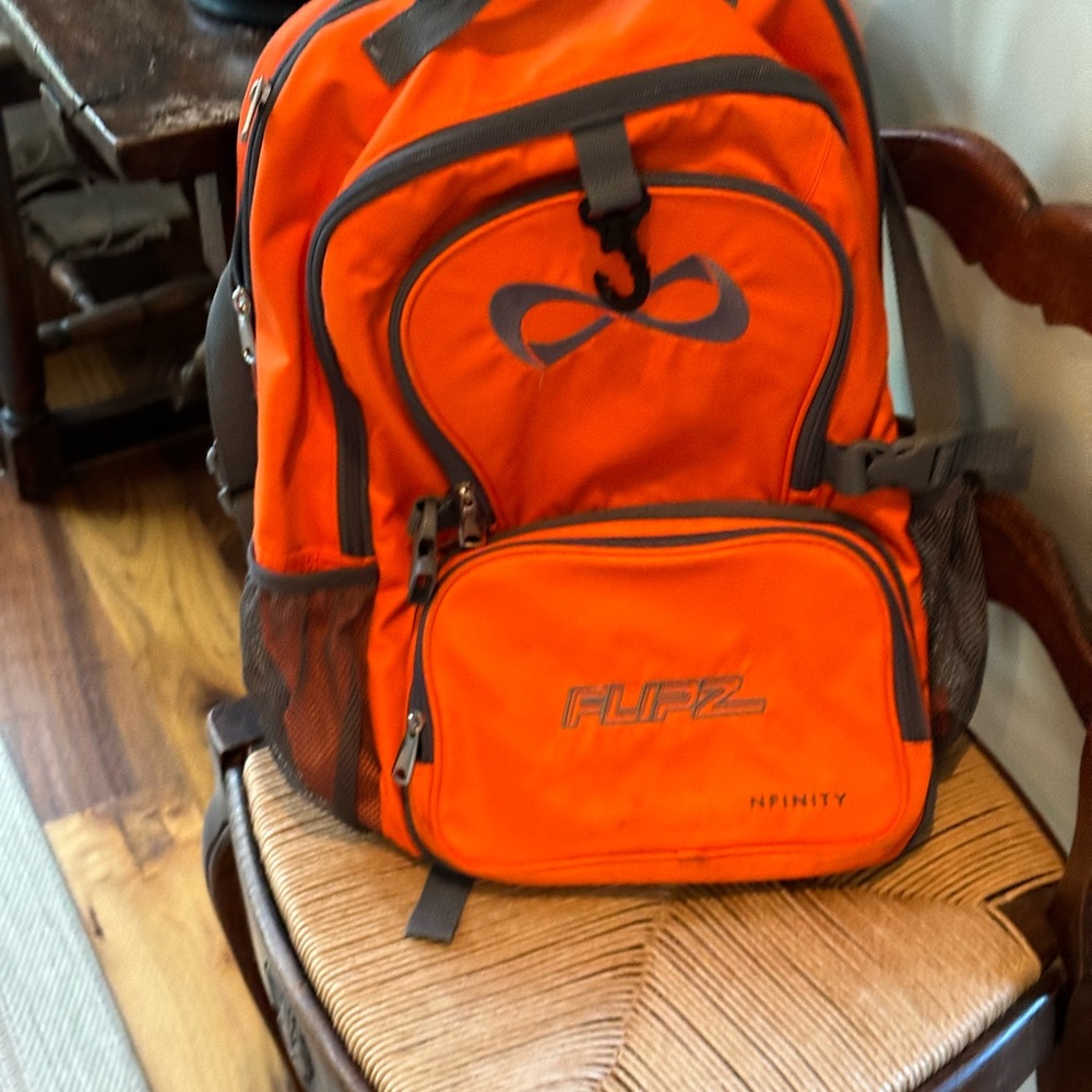 Nfinity Backpack Orange Made for cheerleaders Gently used